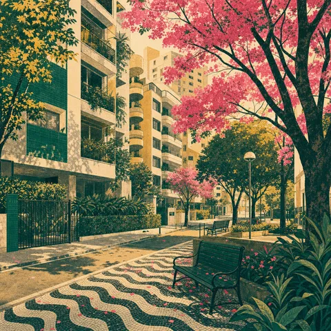 Ilustração de São Paulo para explorar Indianópolis